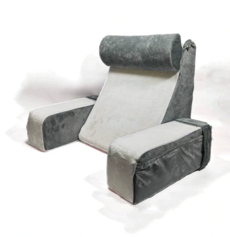 Poduszka lędźwiowa na łożko kanapę, poduszka do czytania z podłokietnikami