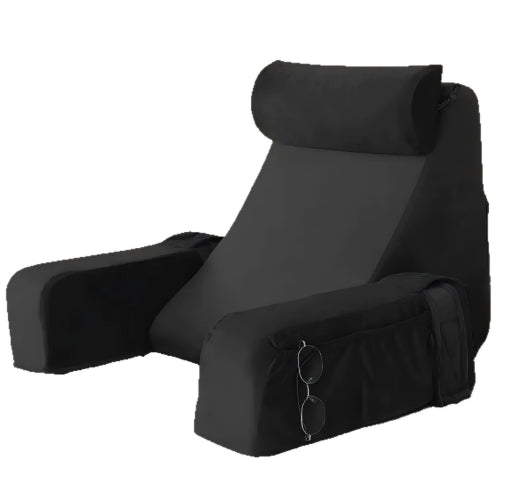 Poduszka lędźwiowa na łożko kanapę, poduszka do czytania z podłokietnikami