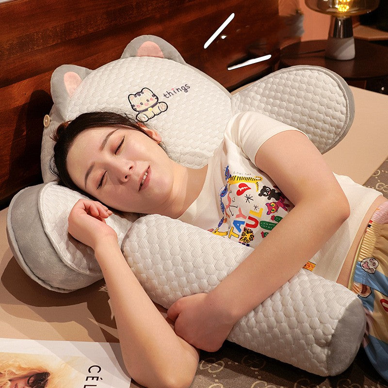 Poduszka pluszowa do czytania na łóżku